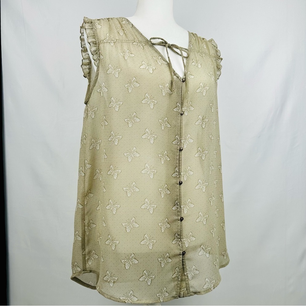 Matilda Jane Sleeveless Butterfly Blouse Size Large *Beautiful*